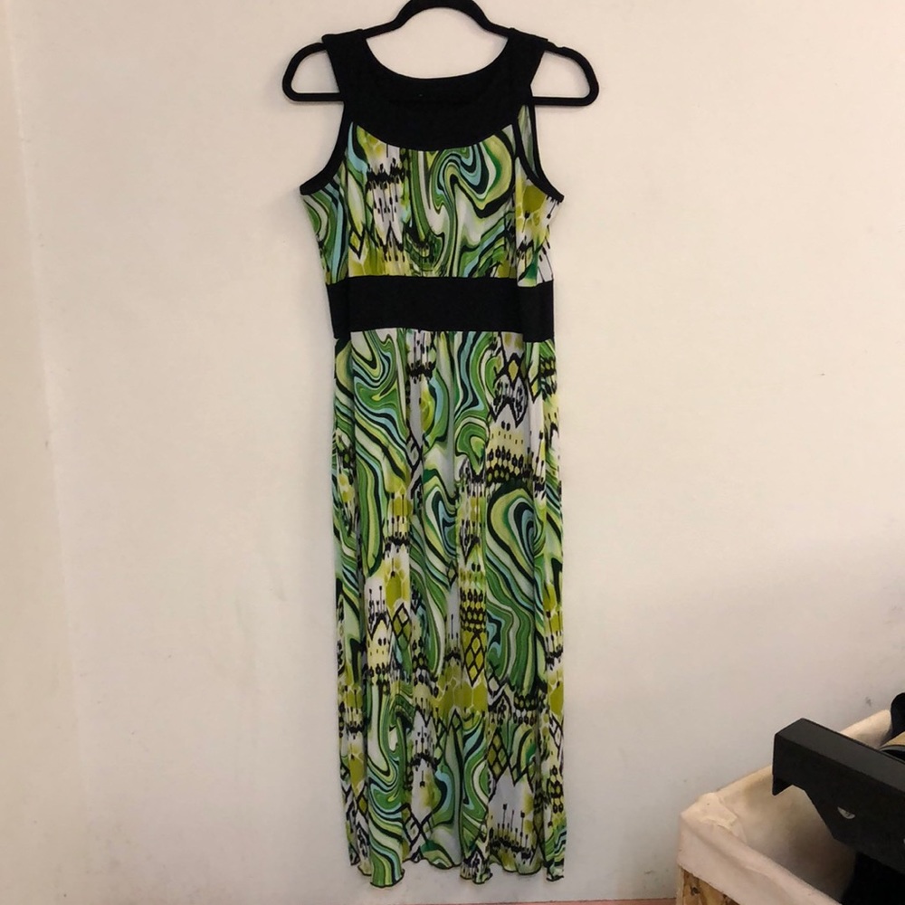 Abstract print maxi dress